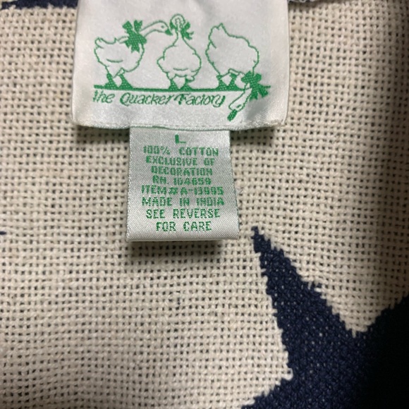 Quacker Factory Blanket Patriotic American Flag 🇺🇸 Jacket Size L 48” - Picture 3 of 6